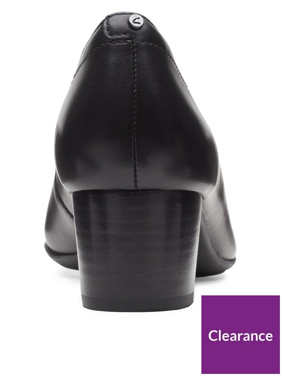 stillFront image of clarks-linnae-pump-leather-heeled-shoe