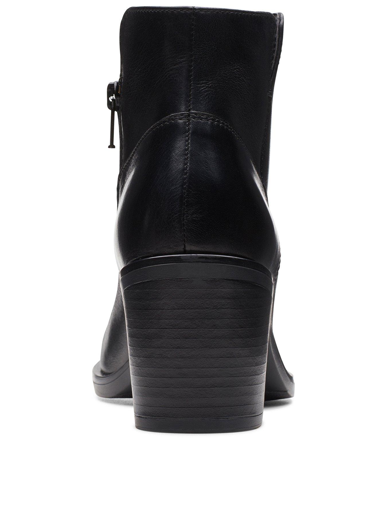 Clarks black outlet ankle boots sale