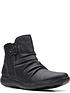  image of clarks-wide-fit-un-loop-top-leather-ankle-boot-black