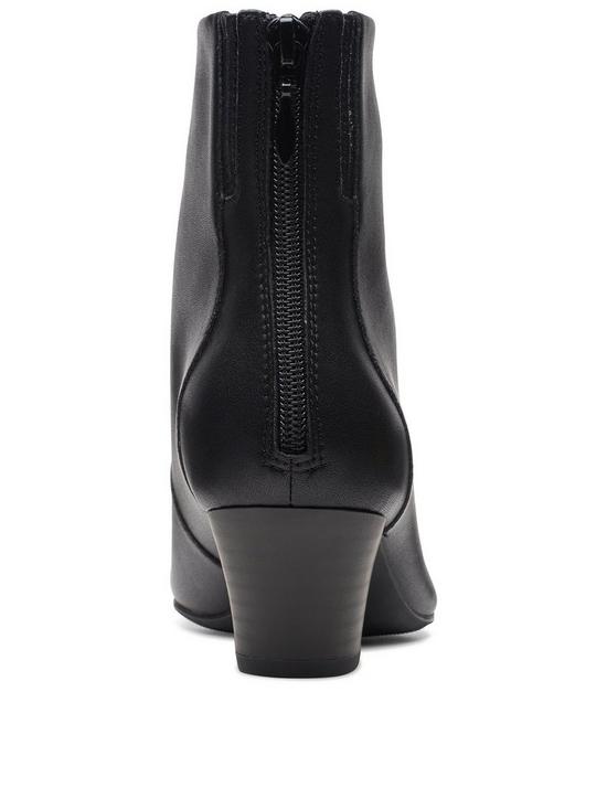stillFront image of clarks-teresa-boot-leather-ankle-boot-black