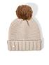  image of katie-loxton-chunky-knitted-hat-light-taupe
