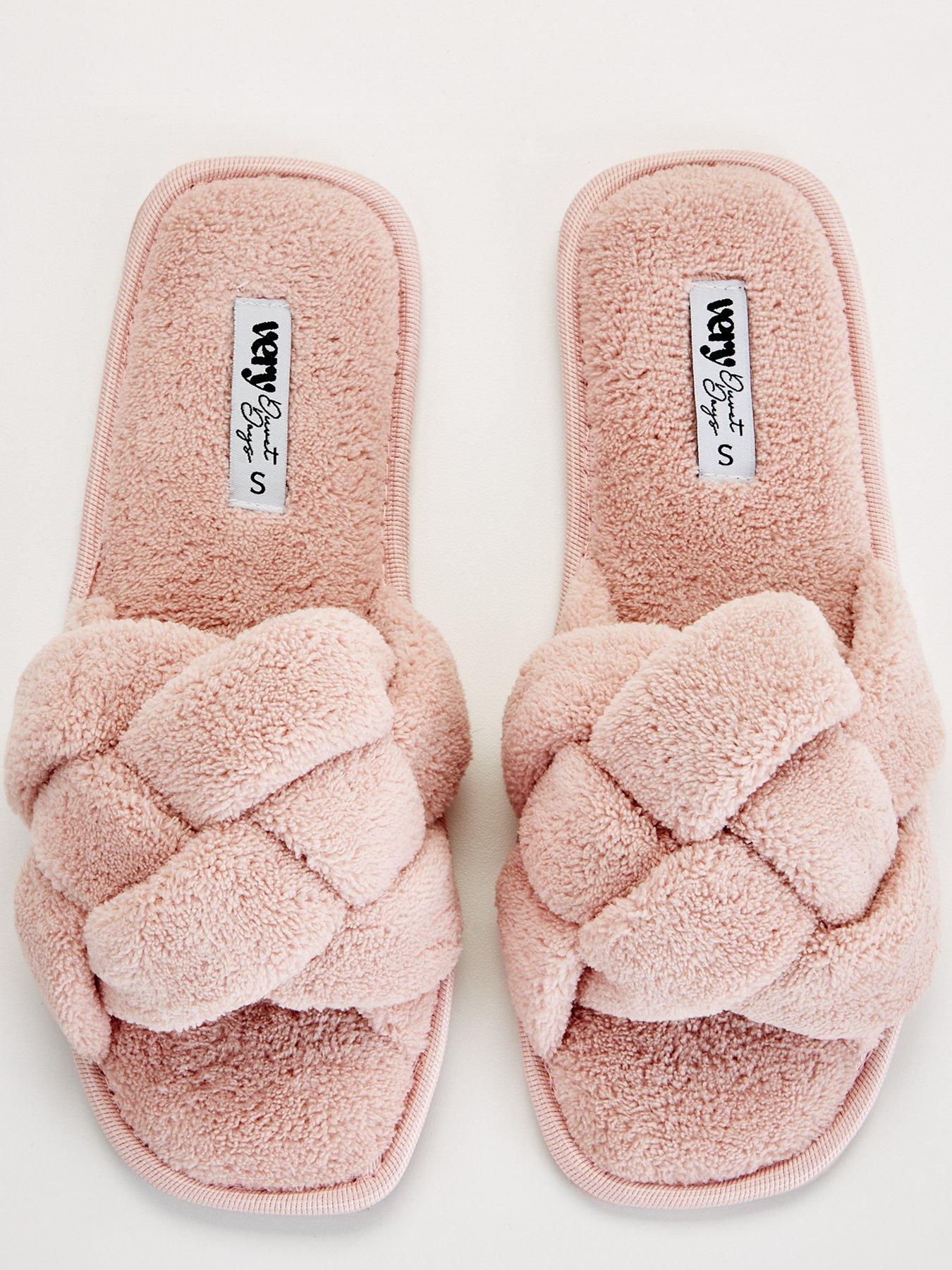  image of v-by-very-vanity-plait-slider-slipper-pink