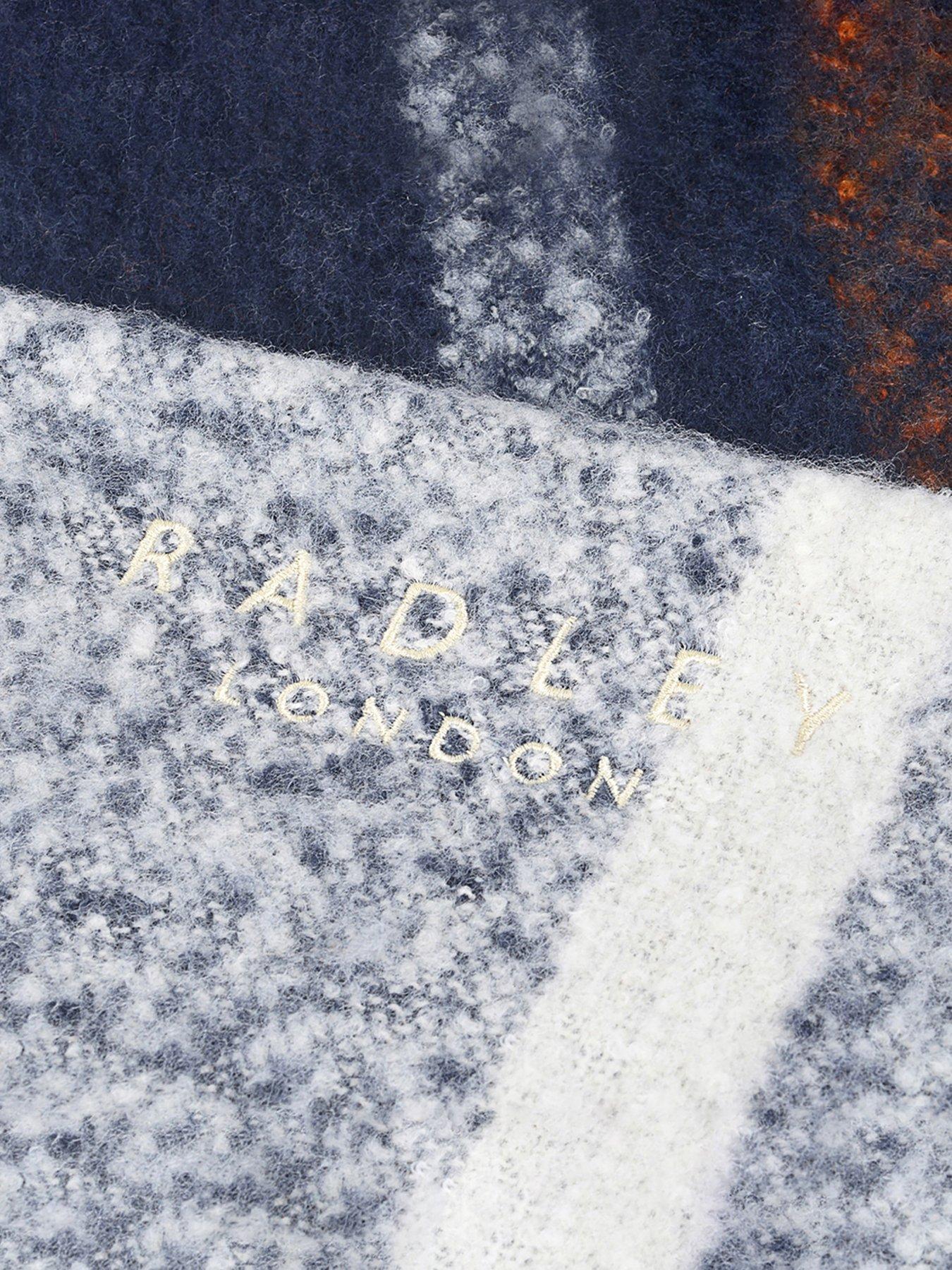 back image of radley-fluffy-check-poncho-ink