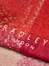  image of radley-fluffy-check-scarf-crimson