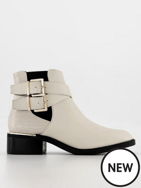 office-anchor-buckle-detail-ankle-boots-white