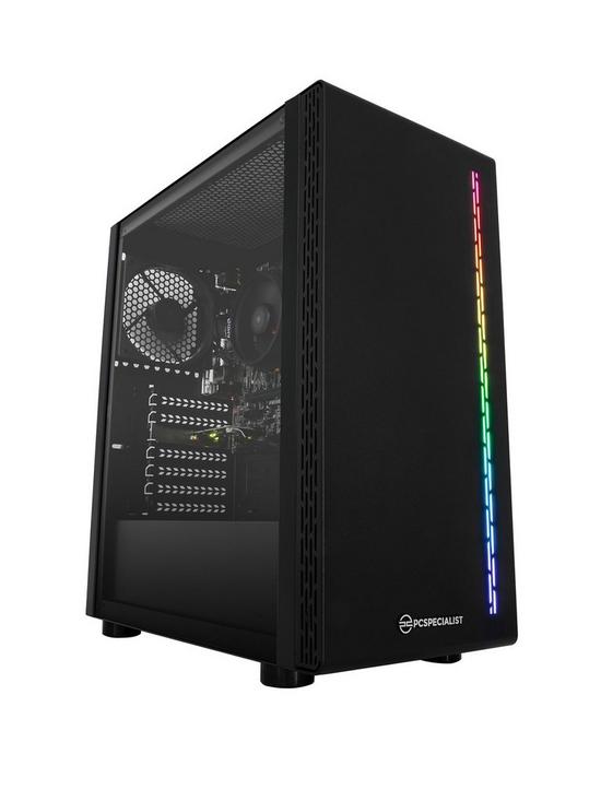 front image of pcspecialist-fusion-a3-pc-gaming-desktop-base-unit--nbspamd-athlon-3000g-8gb-ramnbsp128gb-ssd-amp-1tb-hdd