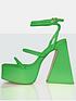  image of public-desire-pierce-platform-block-heeled-sandals-green