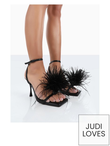 public-desire-wide-fit-prancy-feather-heeled-shoe-black