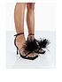  image of public-desire-wide-fit-prancy-feather-heeled-shoe-black
