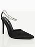  image of public-desire-wide-fit-xander-diamante-chain-heeled-shoe-black