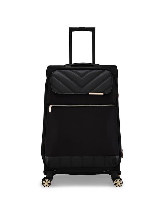 front image of ted-baker-albany-eco-medium-4-wheel-trolley-suitcasenbsp--black