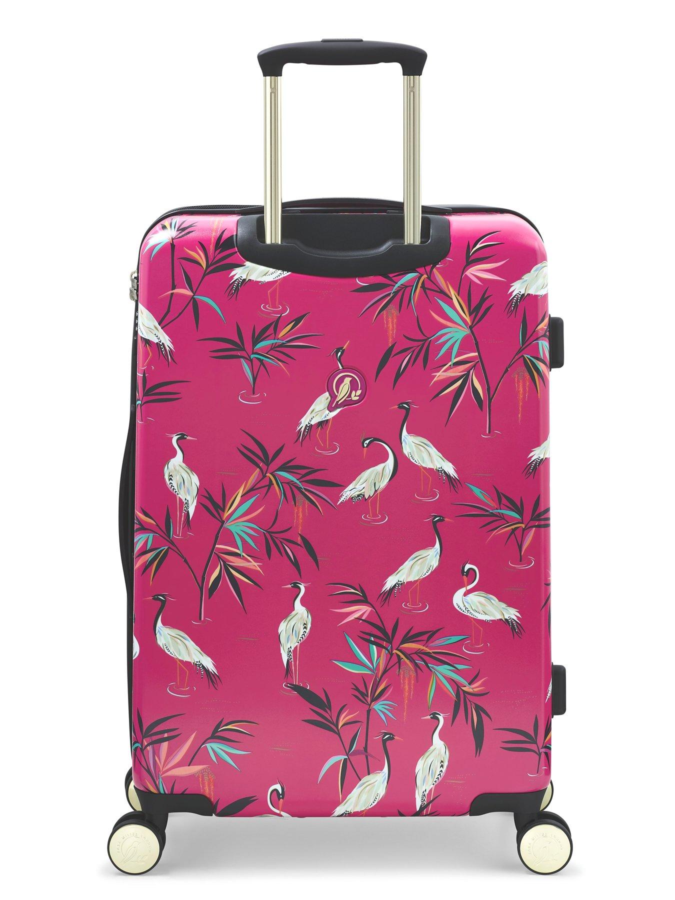 Pink 4 deals wheel suitcase