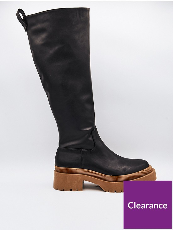 front image of public-desire-jersey-knee-high-boots-black