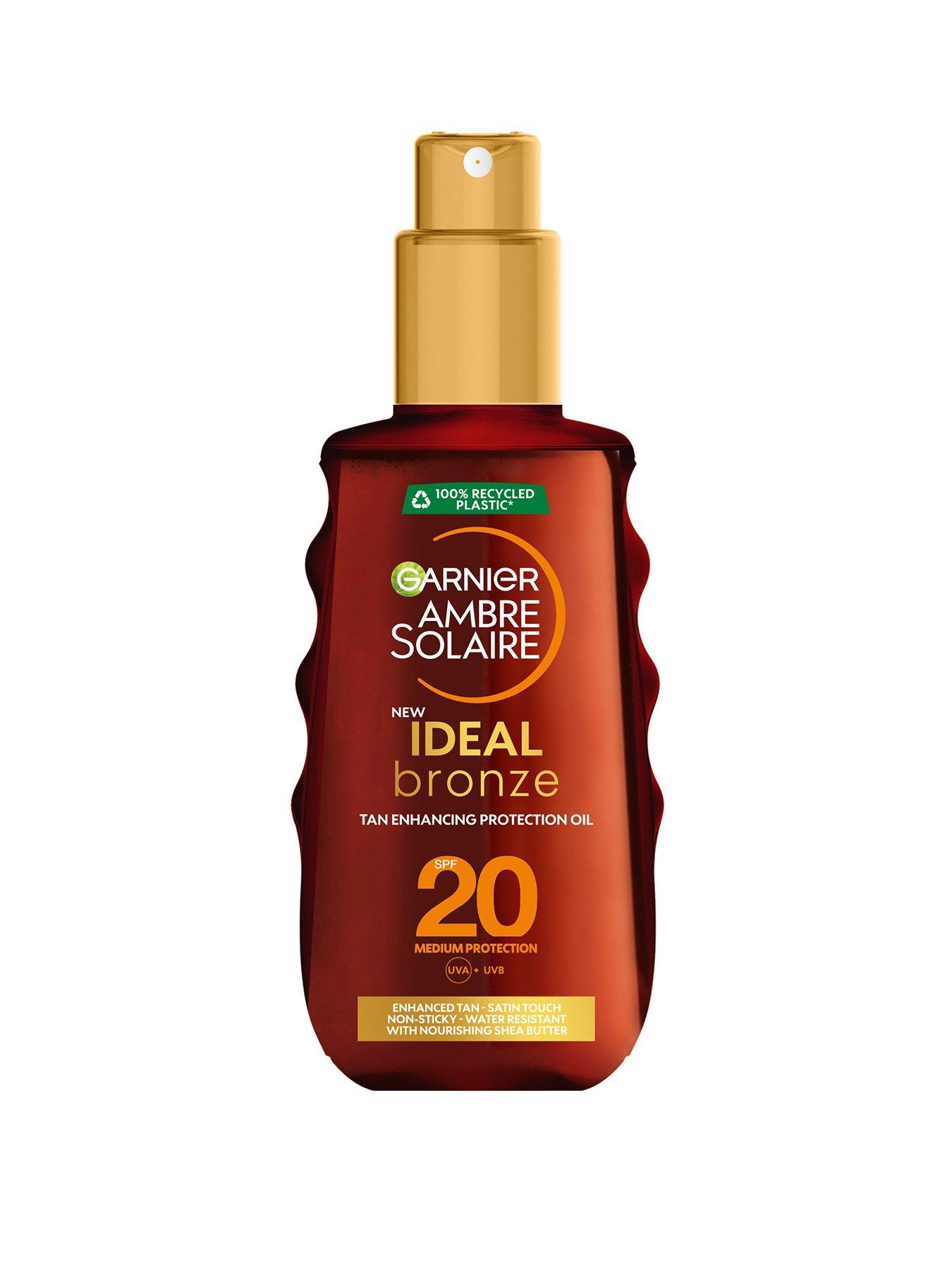 Garnier Ambre Solaire Ideal Bronze Protective Oil Sun Cream Spray SPF20, UVA  &  UVB Protection, 150ml
