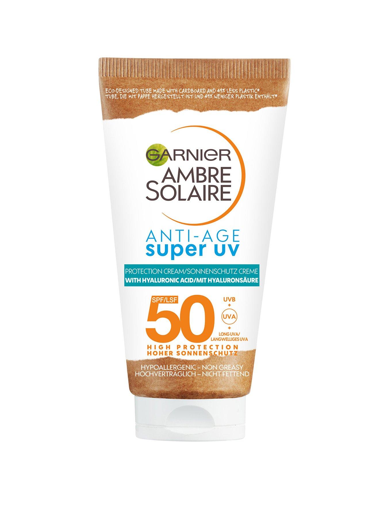 Garnier Ambre Solaire Anti-age Super UV Face Protection Cream SPF50 50ml, With Niacinamide and Hyaluronic Acid (SAVE 17%)