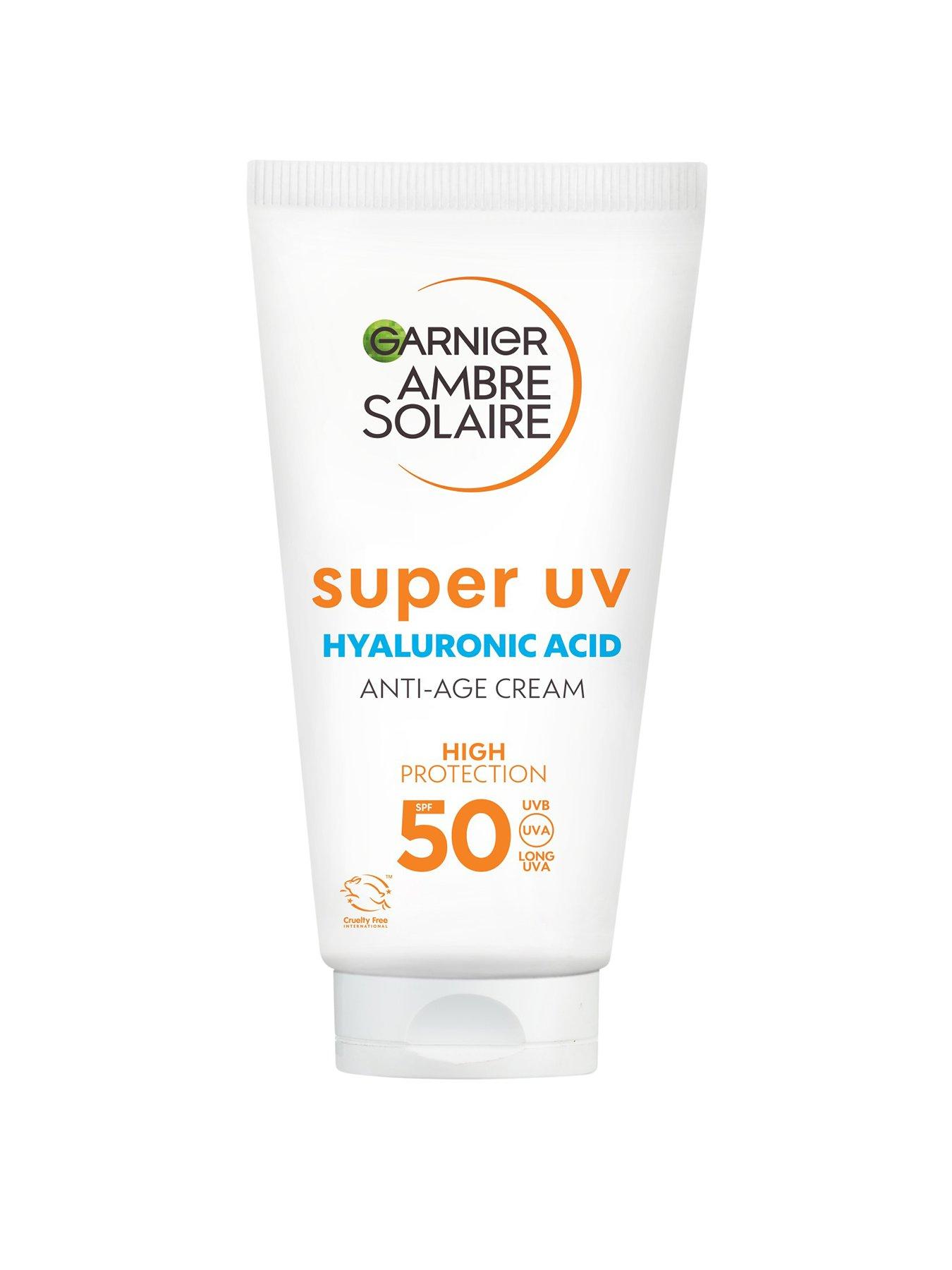 Garnier Ambre Solaire Anti-age Super UV Face Protection Cream SPF50 50ml, With Niacinamide and Hyaluronic Acid (SAVE 17%)