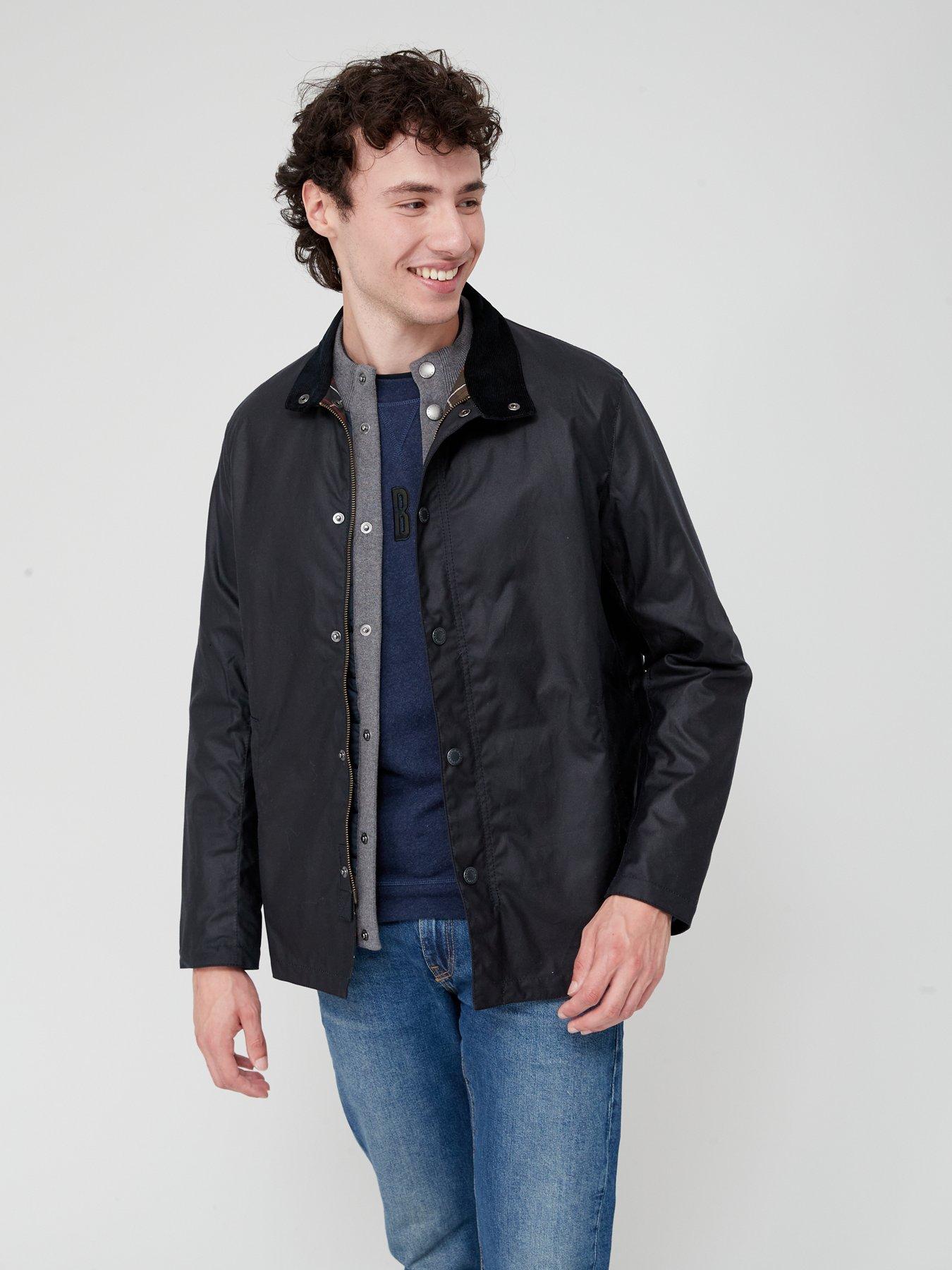 Barbour Evelar Wax Jacket Navy