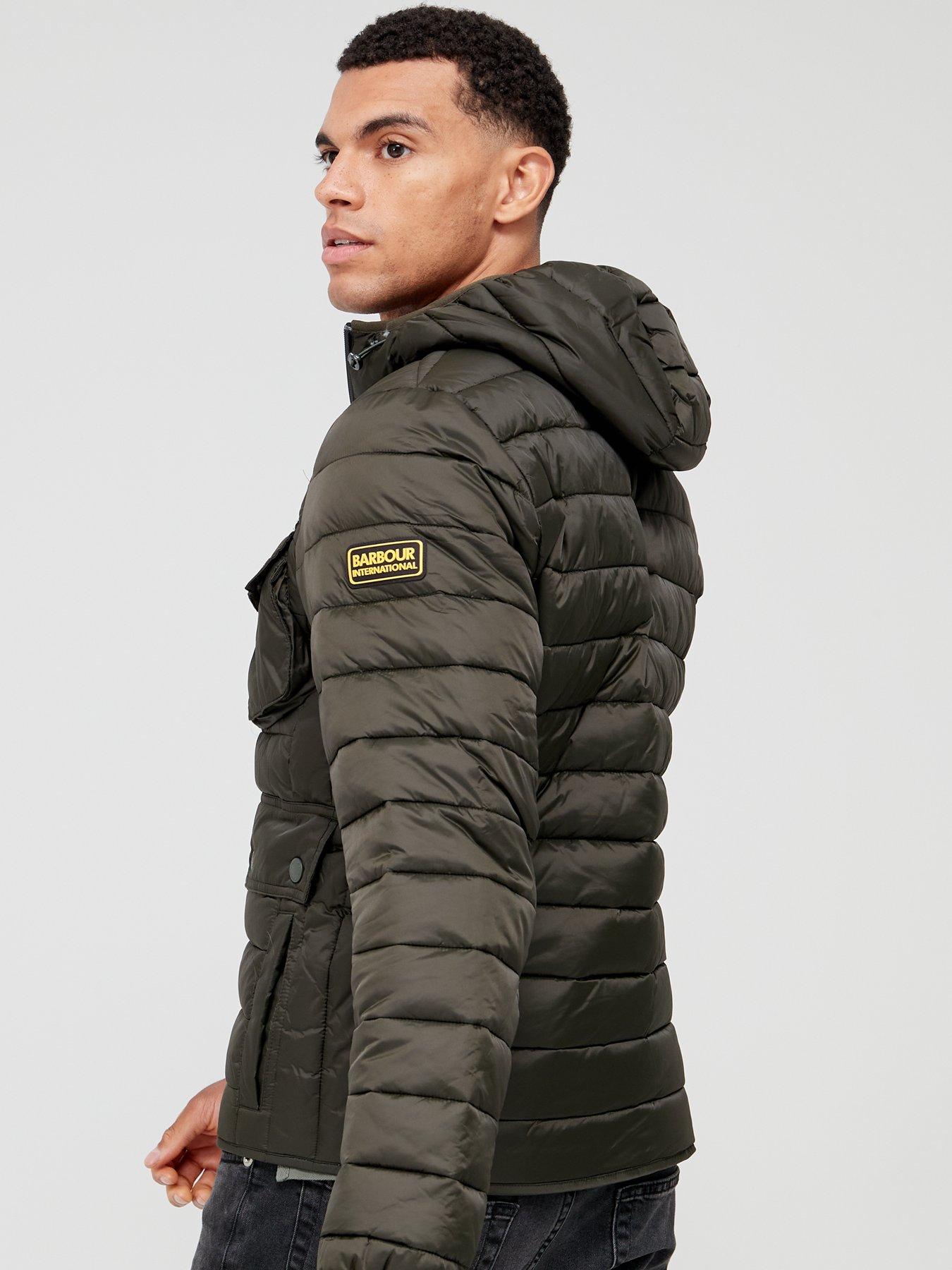 Mens barbour ouston hooded quilted jacket hotsell