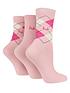  image of pringle-3-packnbspargyle-socks-pink