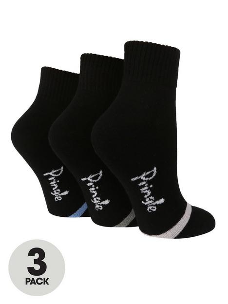pringle-quarter-length-sports-socksnbsp3-pack-black