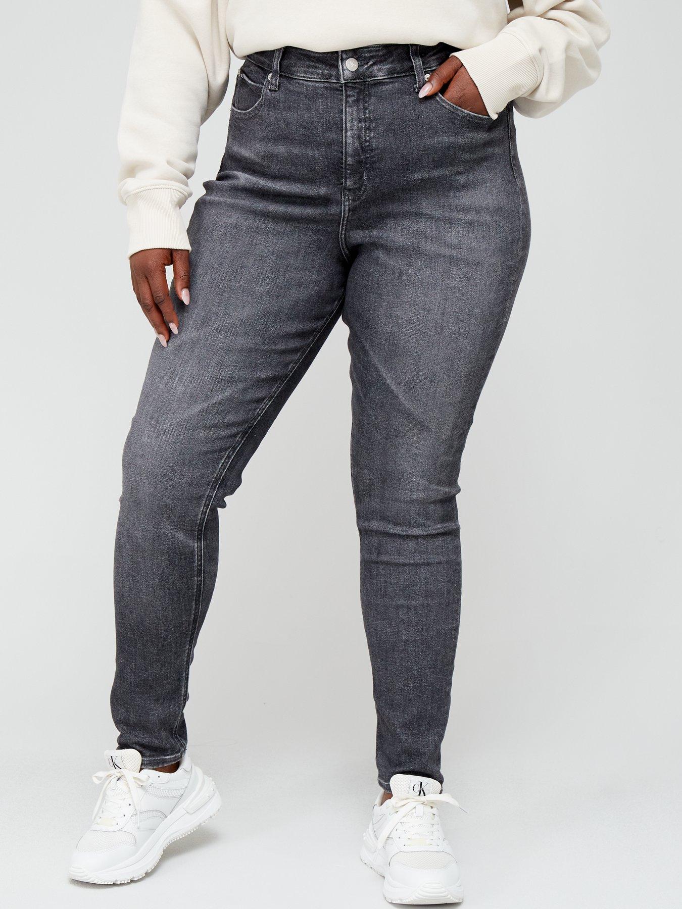 Calvin Klein Jeans Plus High Rise Skinny Jeans - Grey 