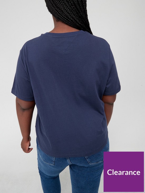 stillFront image of tommy-jeans-curve-essential-logo-t-shirt-ndash-blue