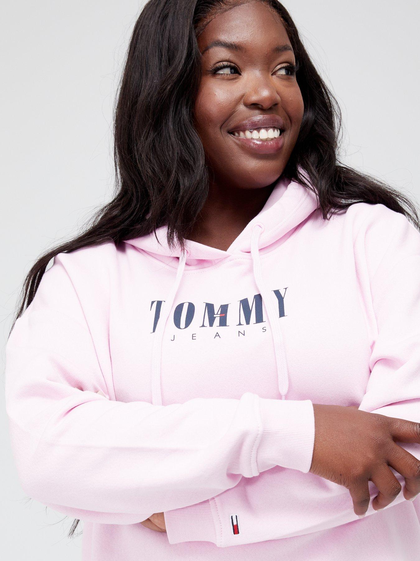  image of tommy-jeans-curve-relaxed-fit-essential-hoodie-pink
