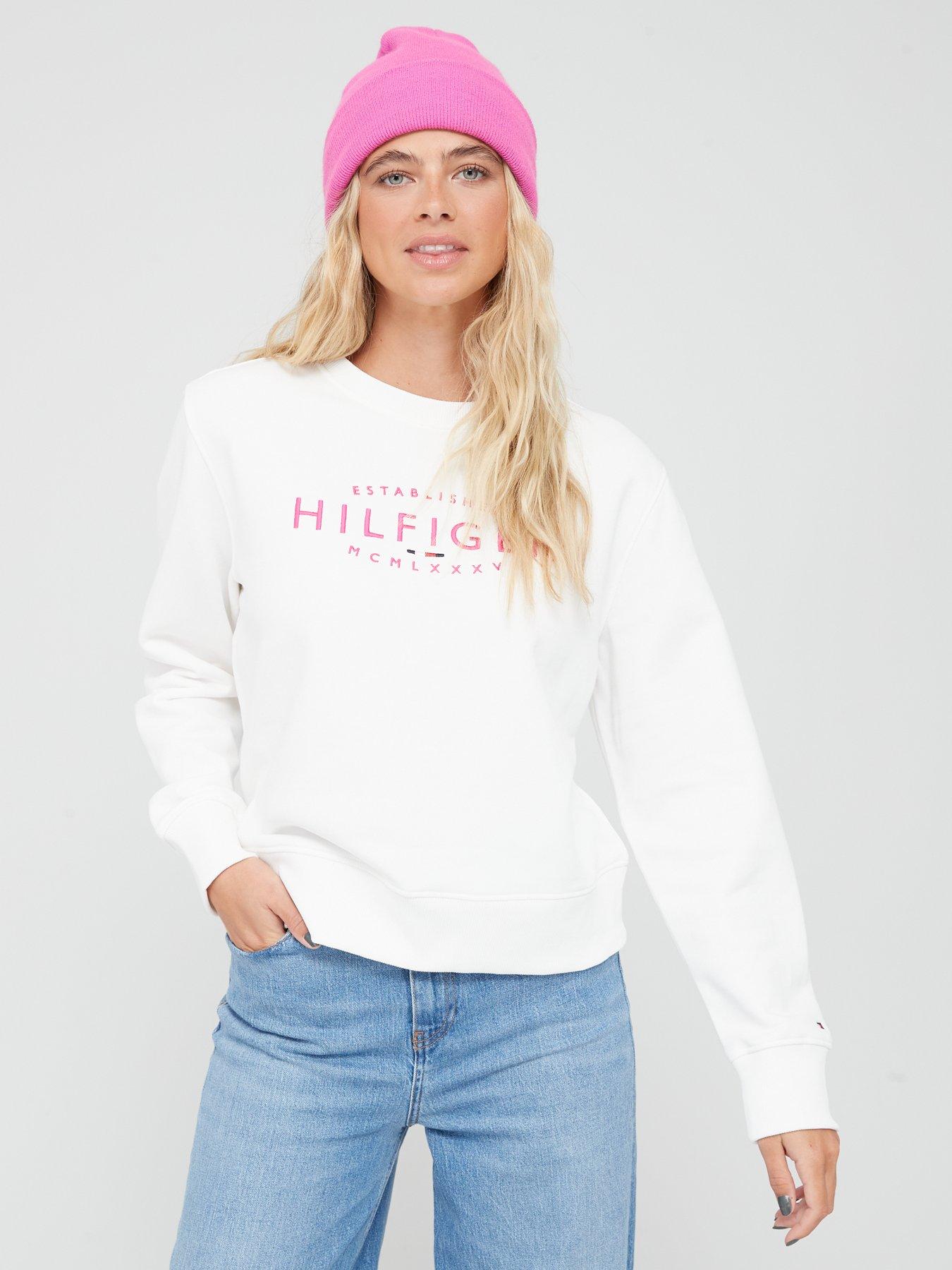 Organic Cotton Blend Logo Sweatshirt White