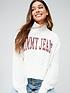  image of tommy-jeans-crop-college-cable-sweater-white