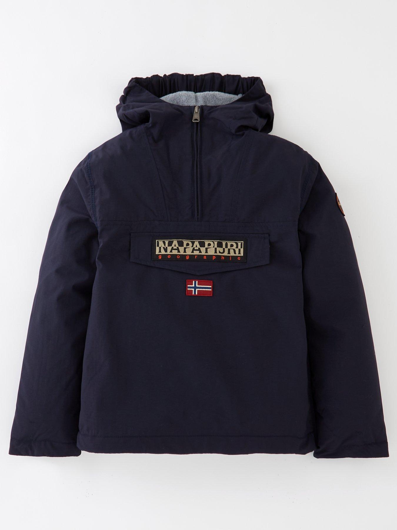 NAPAPIJRI Rainforest Boys Overhead Hooded Jacket Navy