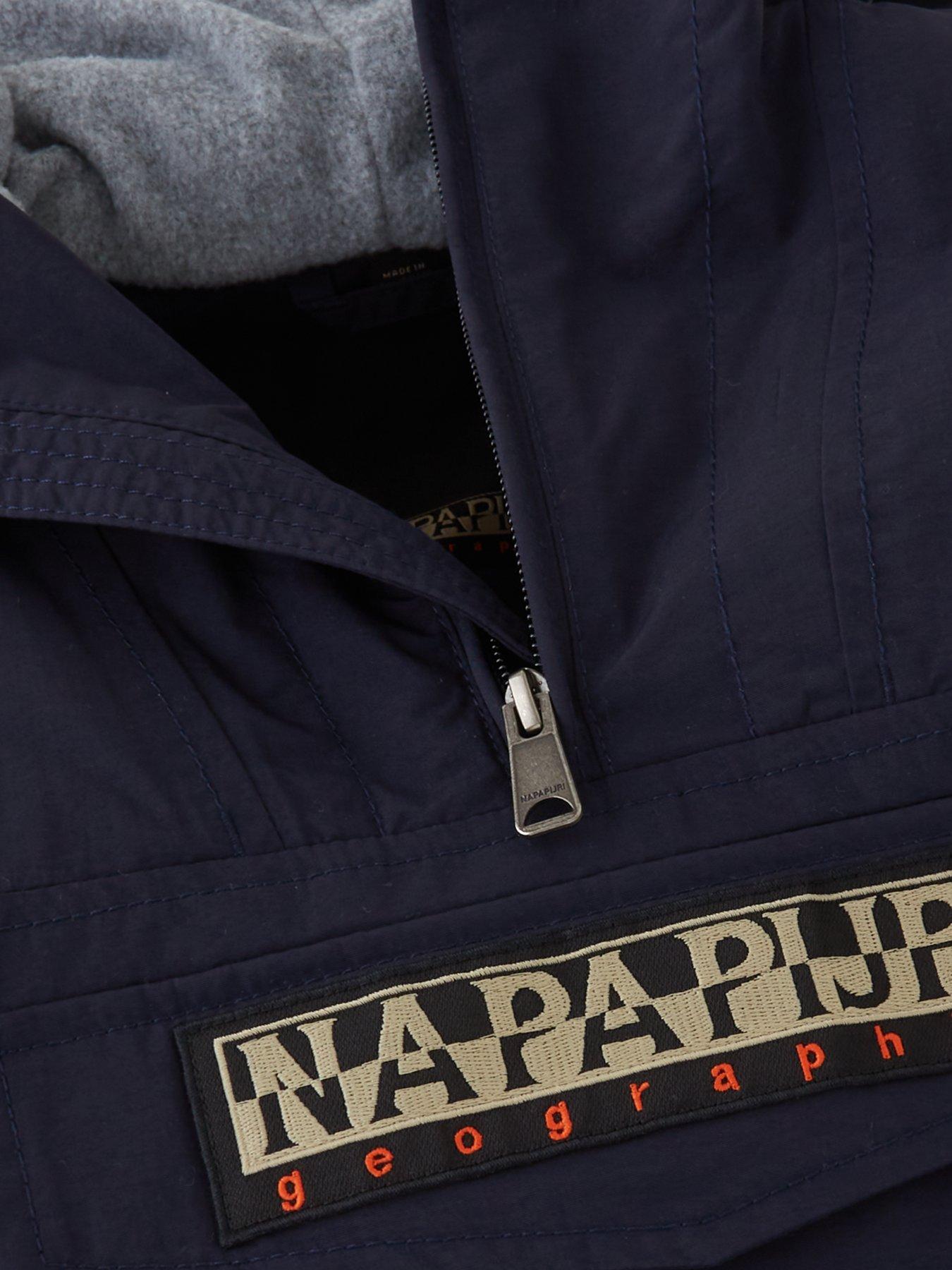  image of napapijri-rainforest-boys-overhead-hooded-jacket-navy