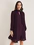 image of phase-eight-everly-textured-swing-dress-plum