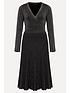  image of phase-eight-jaycee-shimmer-knit-dress-blackgold