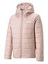  image of puma-girls-essentials-hooded-padded-jacket-pink