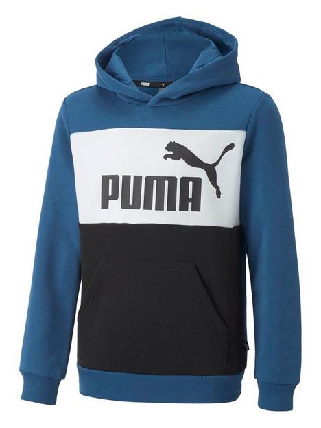 puma-boys-essentials-colorblock-fleece-hoodie-blue