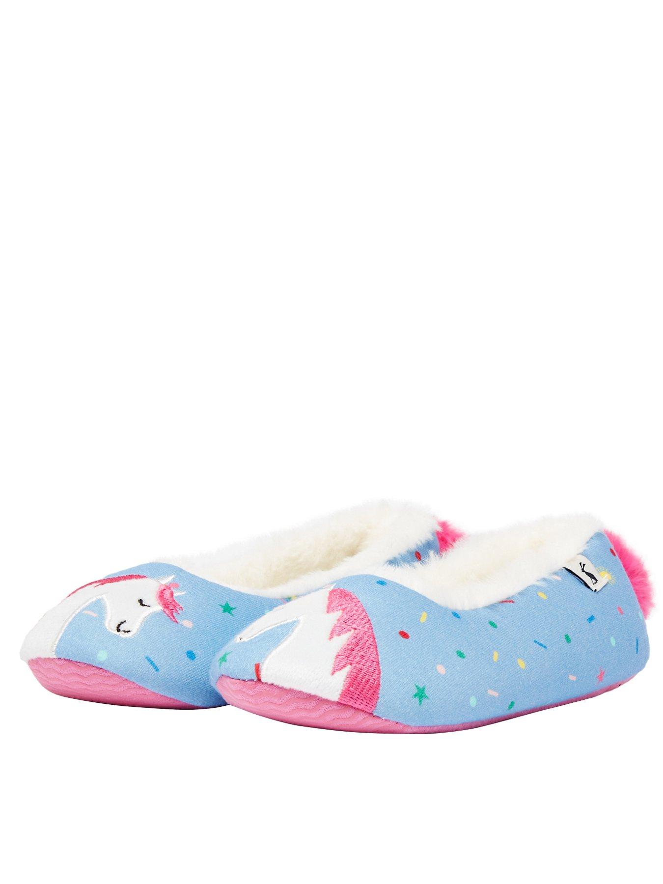 Joules Girls Dreama Horse Slippers Blue