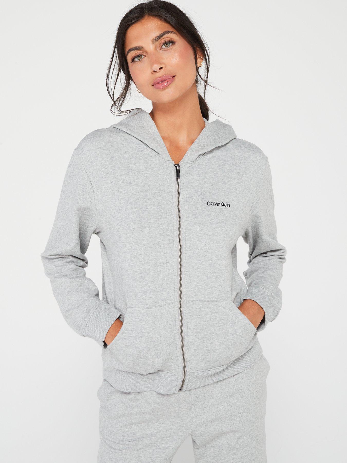 Calvin Klein New Modern Cotton Lounge Zip Up Hoodie - Grey