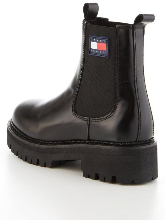 stillFront image of tommy-jeans-urban-leather-chelsea-boot-black