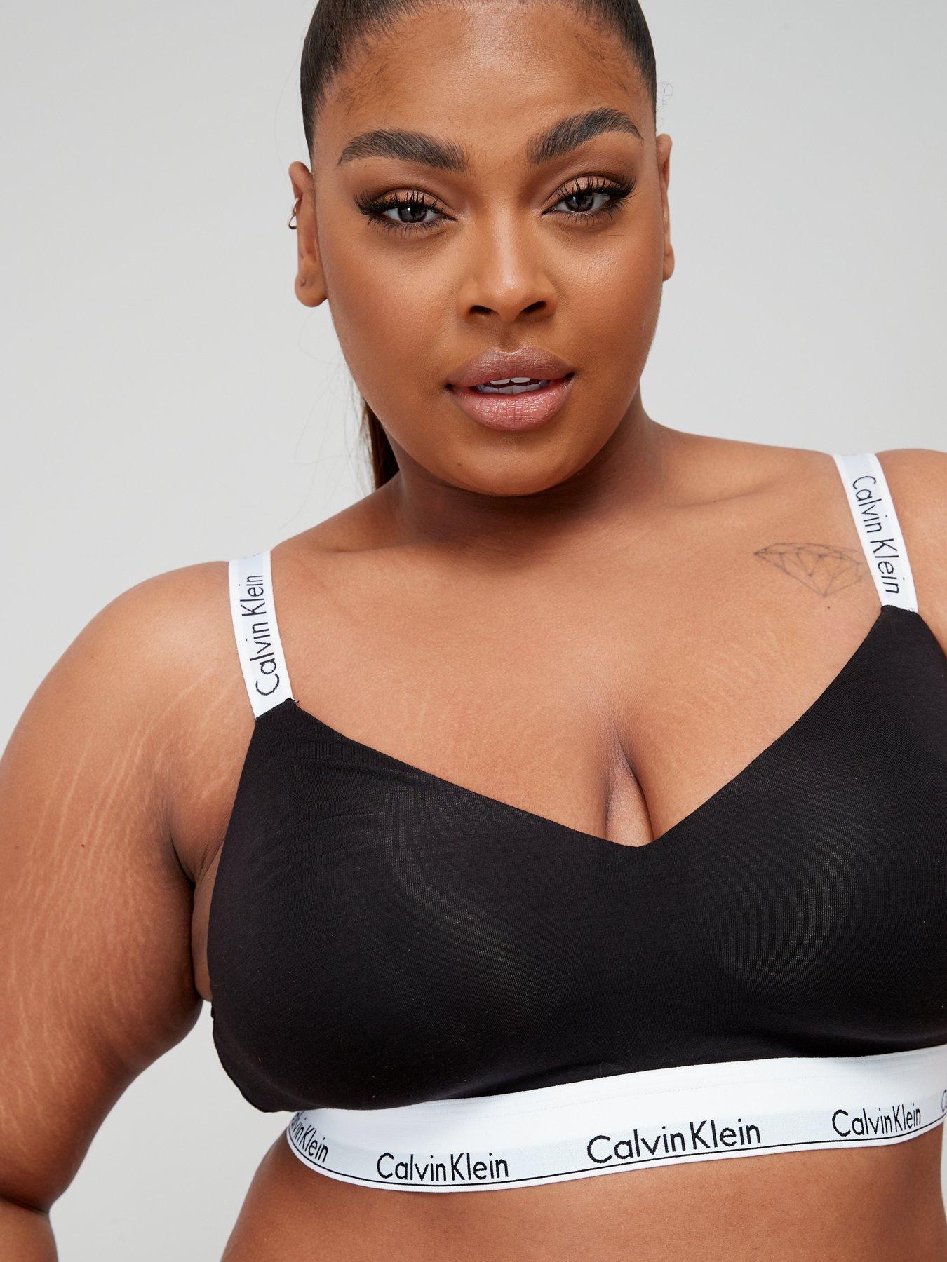  image of calvin-klein-plus-size-modern-cotton-lightly-lined-logo-strap-bralette-black
