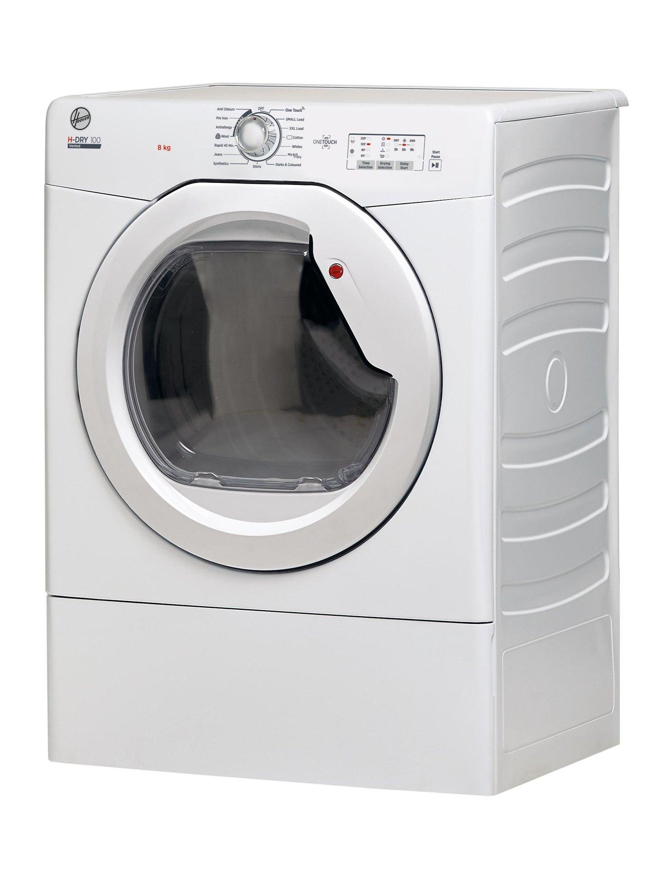  image of hoover-h-dry-100-hle-v8lg-8kg-vented-tumble-dryernbsp-nbspwhite