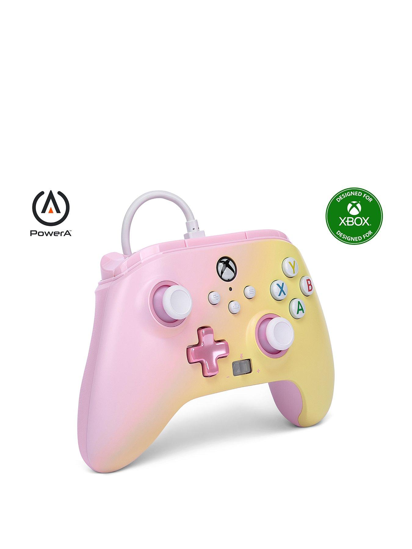  image of powera-enhanced-wired-controller-for-xbox-series-xs-pink-lemonade