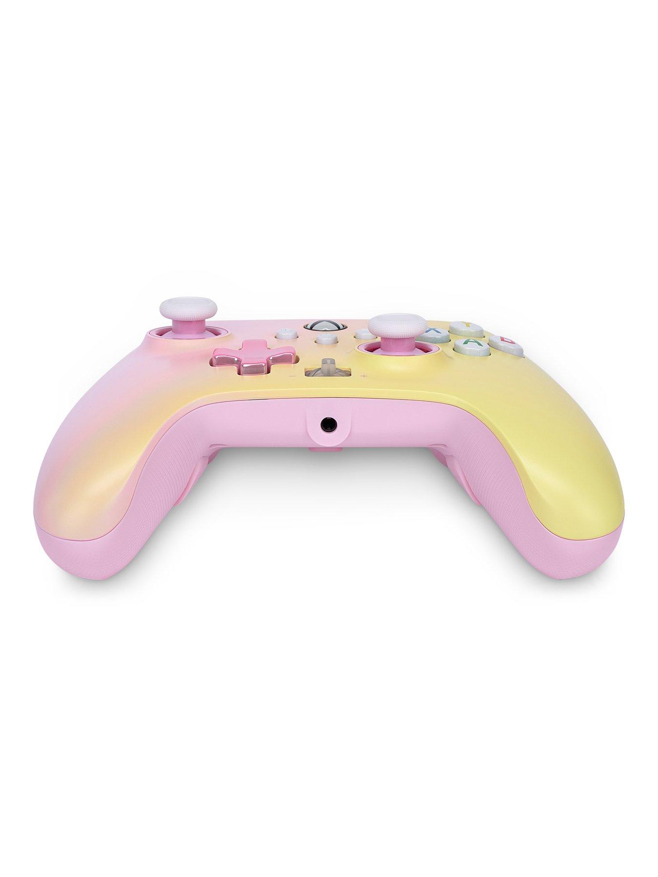  image of powera-enhanced-wired-controller-for-xbox-series-xs-pink-lemonade