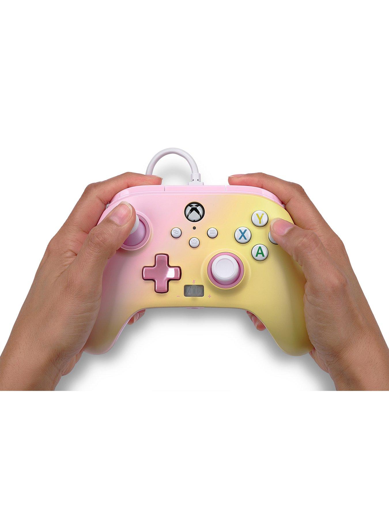  image of powera-enhanced-wired-controller-for-xbox-series-xs-pink-lemonade