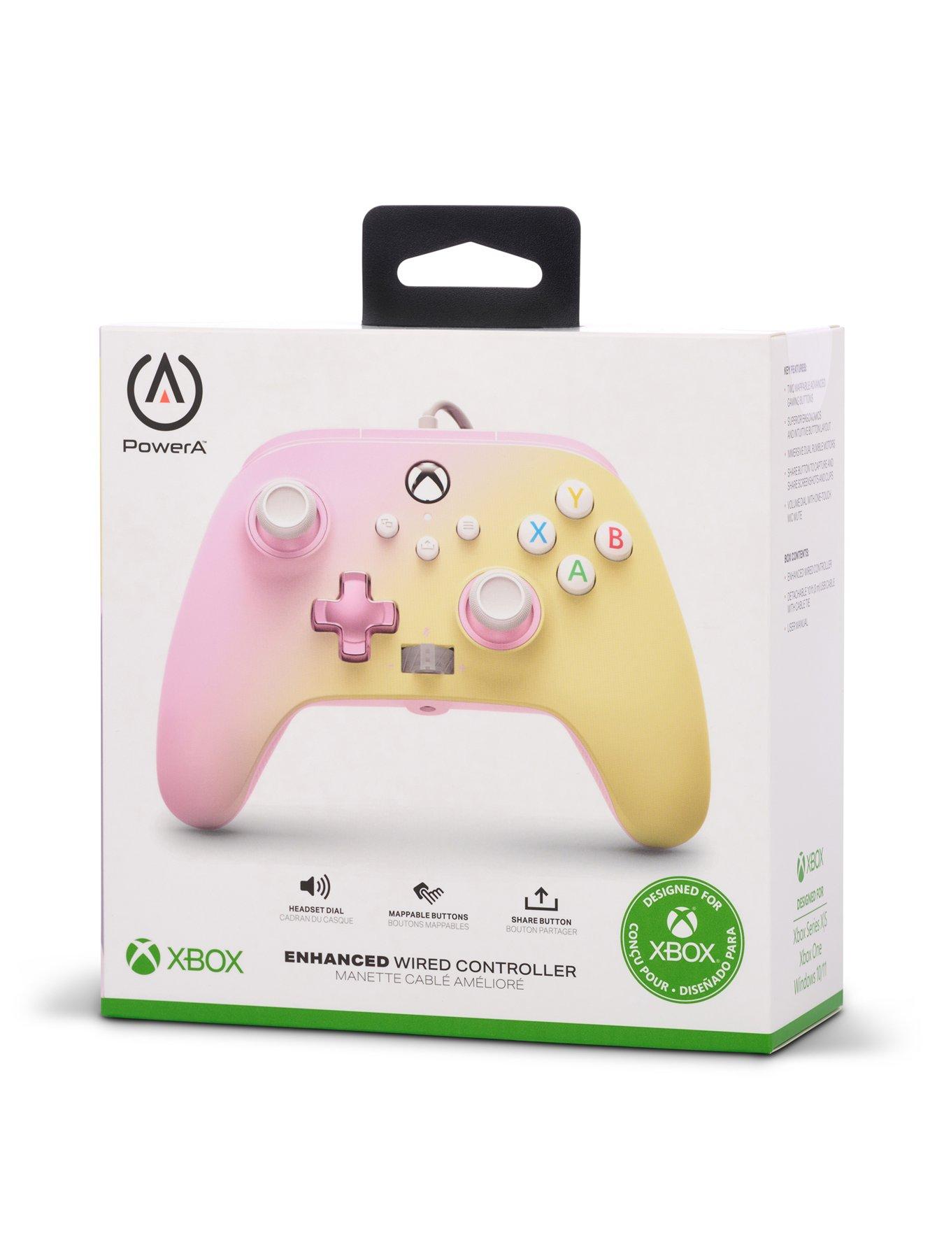  image of powera-enhanced-wired-controller-for-xbox-series-xs-pink-lemonade
