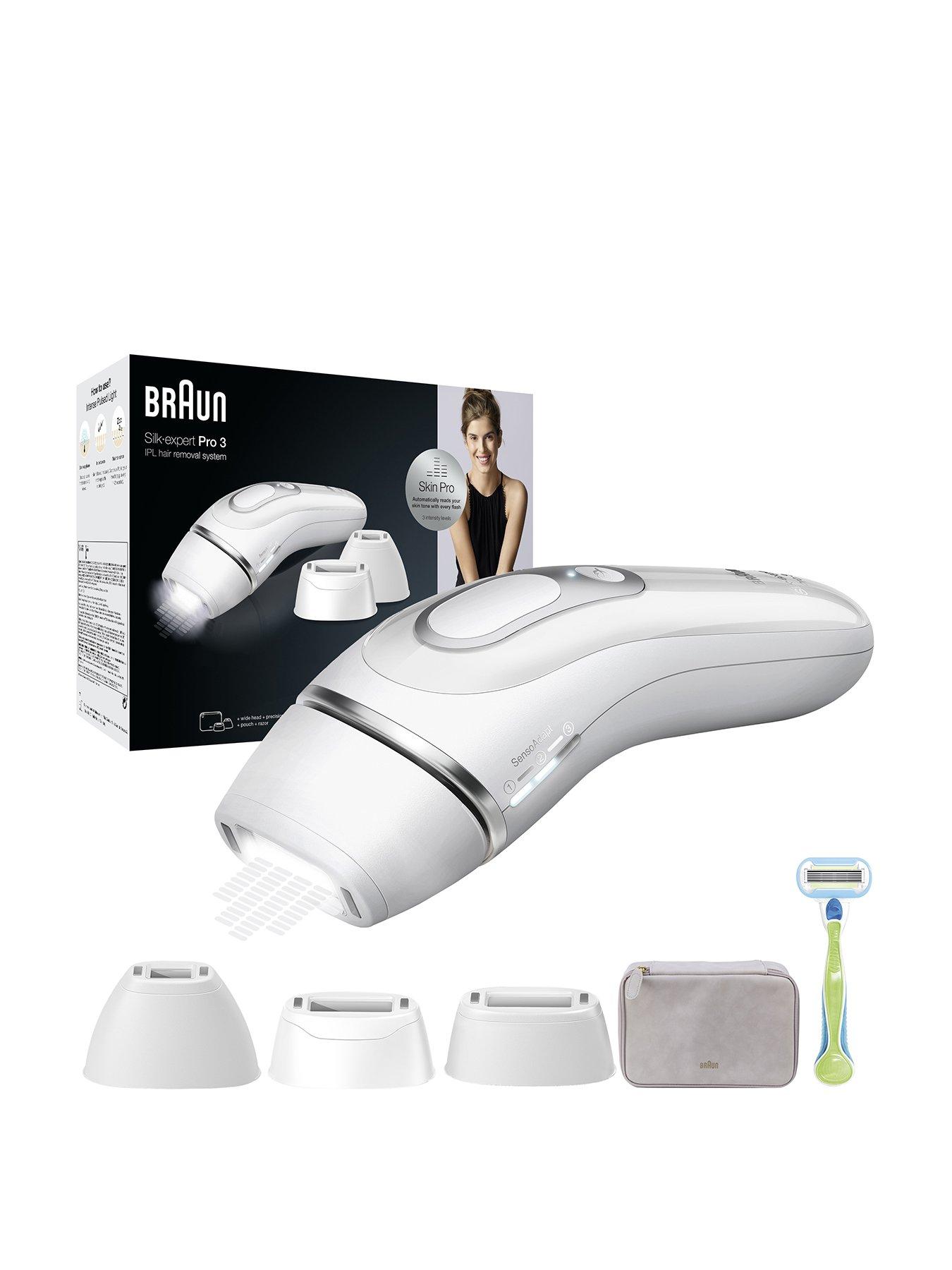 Braun Silk-expert Pro 5 PL5257 IPL Hair Removal System White & Gold with  Pouch