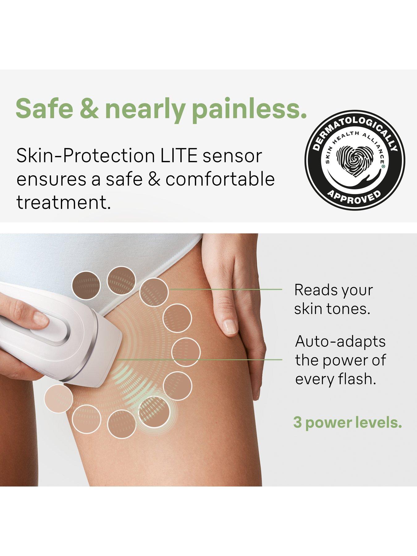  image of braun-silkmiddotexpert-pro-3-pl3233-womens-ipl-at-home-hair-removal-device-with-pouch-whitesilver
