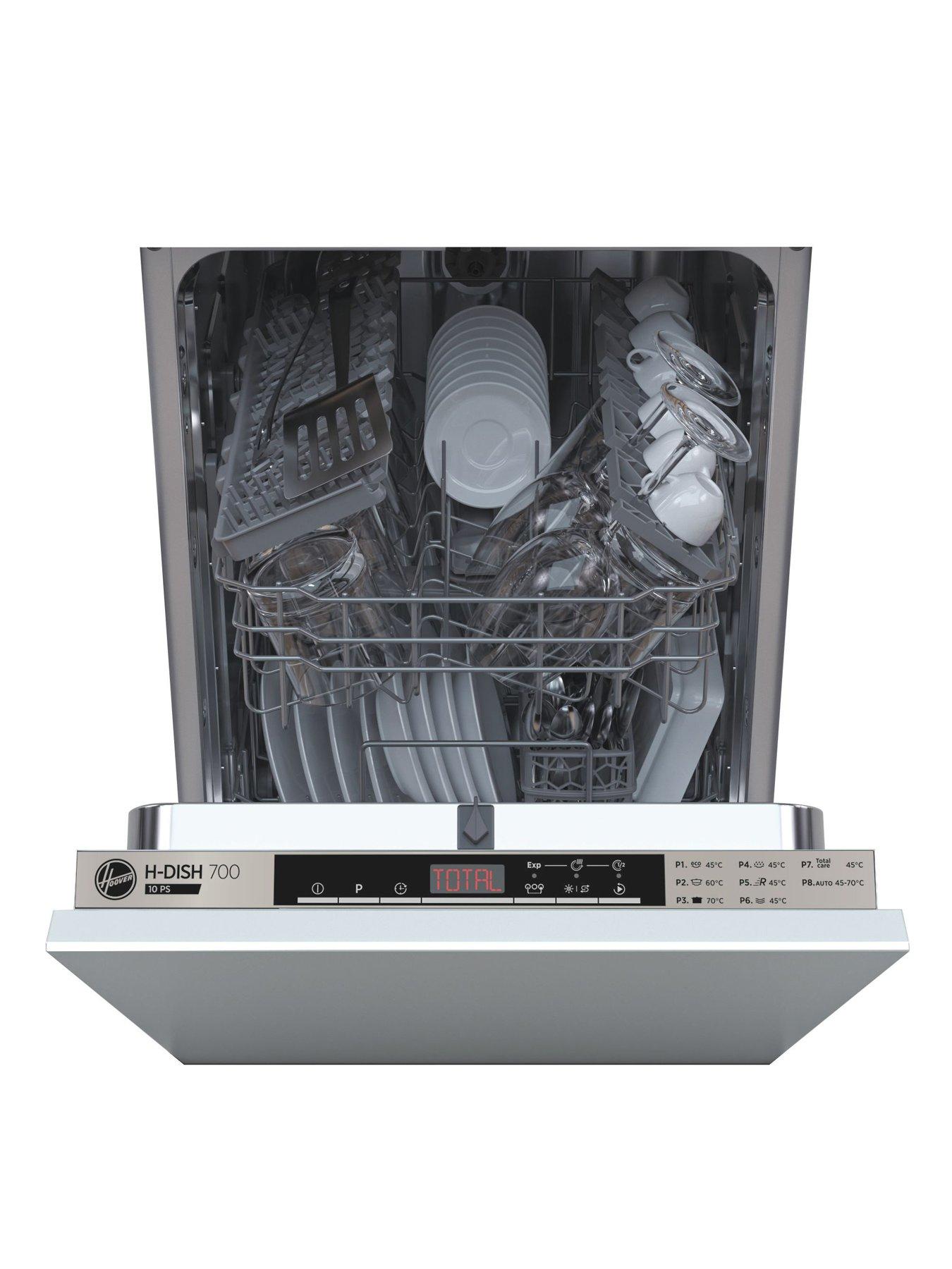 Hoover HDIH 2T1047 45cm Wide Slimline Integrated Dishwasher - Black ...