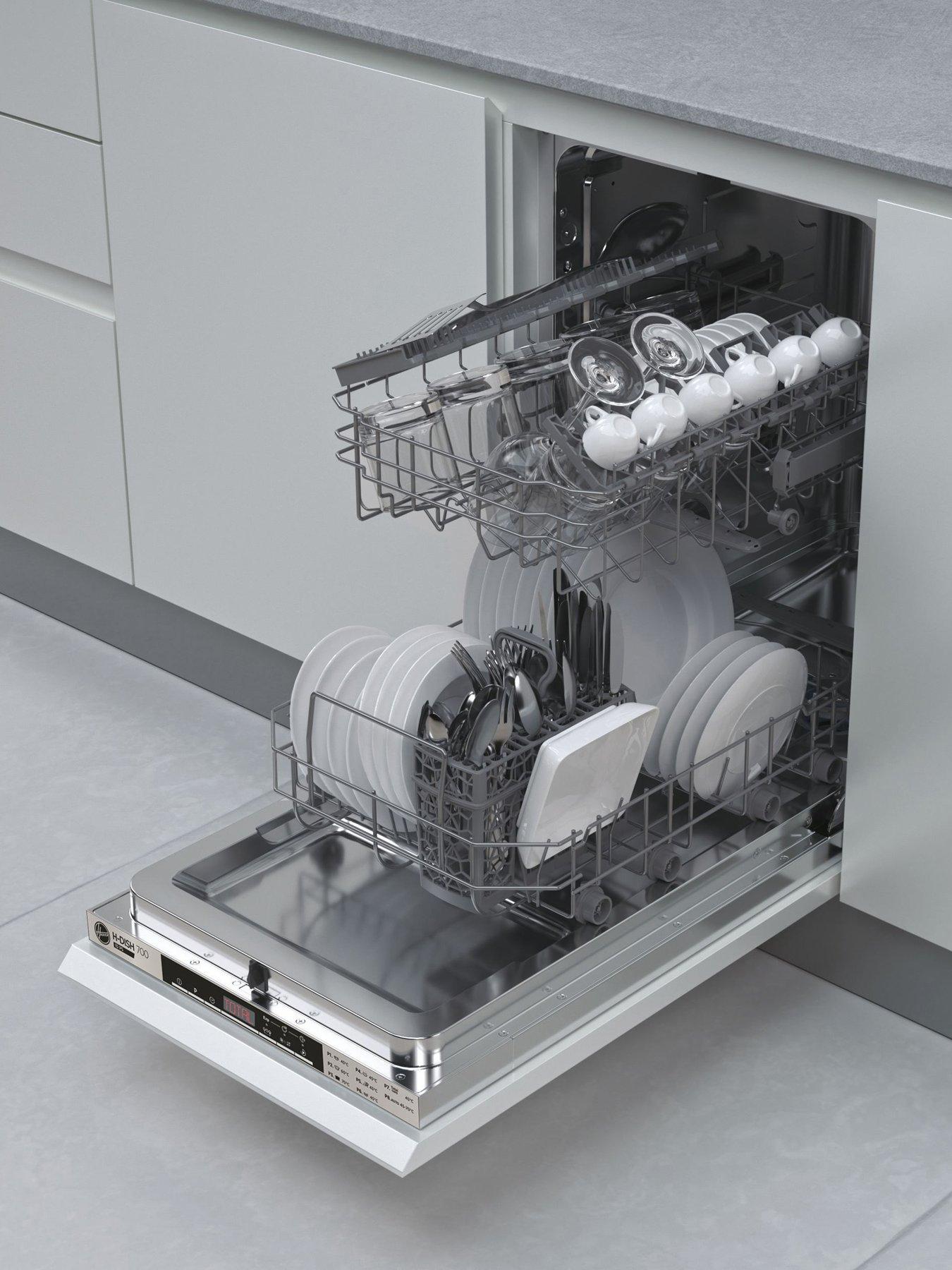 Hoover HDIH 2T1047 45cm Wide Slimline Integrated Dishwasher - Black ...