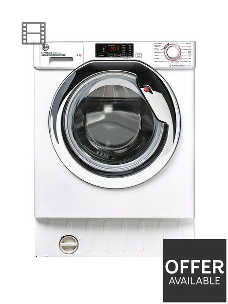 hoover-h-wash-300-hbws48d1ace-8kgnbspload-1400rpm-spin-integrated-washing-machine-quicknbspwashes-hygiene-cycles-16-programmes--nbspwhite-with-chrome-door