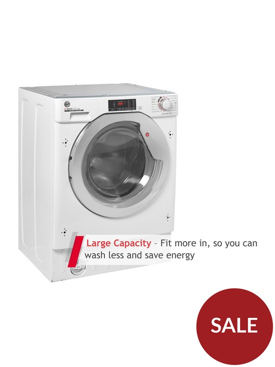 stillFront image of hoover-h-wash-300-hbws48d1ace-8kgnbspload-1400rpm-spin-integrated-washing-machine-quicknbspwashes-hygiene-cycles-16-programmes--nbspwhite-with-chrome-door